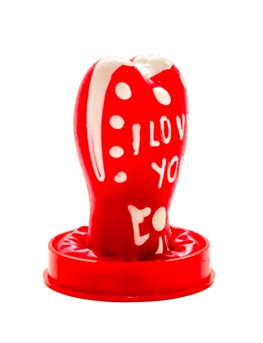 CONDOMERIE - PRESERVATIVOS NOVIDADES PINTADOS À MÃO CORAÇÃO - EU TE AMO MODELO 1