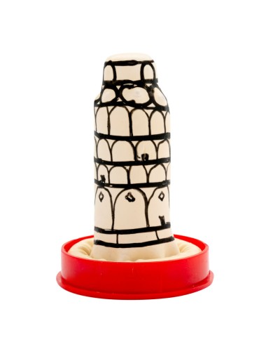 CONDOMERIE - PRESERVATIVOS NOVIDADES PINTADOS À MÃO TORRE DE PISA