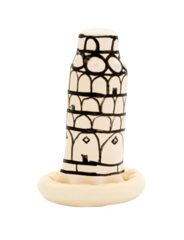 CONDOMERIE - PRESERVATIVOS NOVIDADES PINTADOS À MÃO TORRE DE PISA