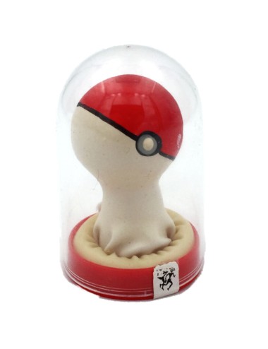 CONDOMERIE - PRESERVATIVOS NOVIDADES PINTADOS À MÃO POKEBALL VERMELHO-BRANCO