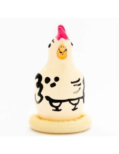 CONDOMERIE - PRESERVATIVOS NOVIDADES PINTADOS À MÃO COCKY ROOSTER
