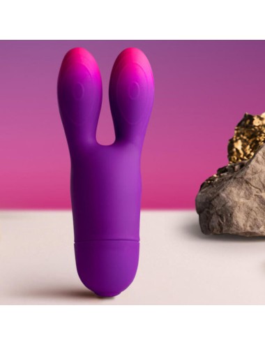 ROCKS-OFF - VIBRADOR FLEXÍVEL GLO-GIRL BUNNY ROXO