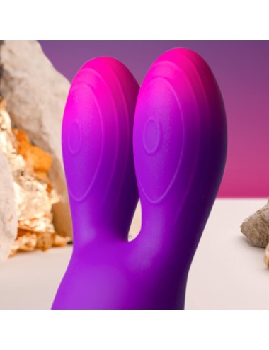 ROCKS-OFF - VIBRADOR FLEXÍVEL GLO-GIRL BUNNY ROXO