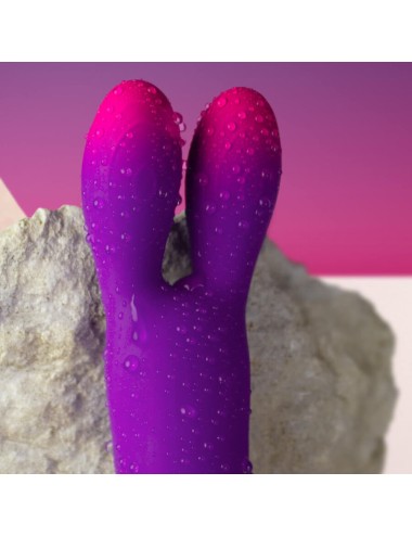 ROCKS-OFF - VIBRADOR FLEXÍVEL GLO-GIRL BUNNY ROXO