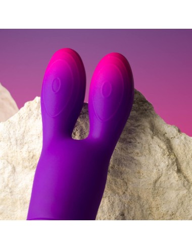 ROCKS-OFF - VIBRADOR FLEXÍVEL GLO-GIRL BUNNY ROXO