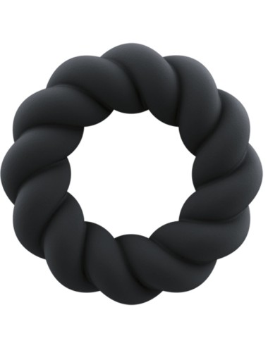 ROCKS-OFF - ANEL MASTURBADOR DE SILICONE PRETO TWIST