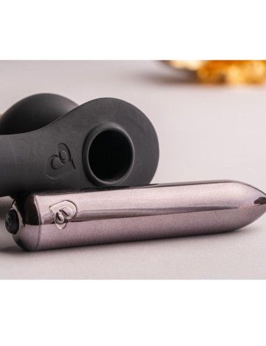 ROCKS-OFF - PLUG ANAL RO-ZEN RRO COM ANEL VIBRATÓRIO PARA PÊNIS PRETO