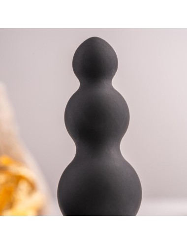 ROCKS-OFF - PETITE SENSATIONS BUBBLES PLUG ANAL VIBRADOR PRETO