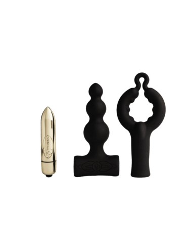 ROCKS-OFF - PETITE SENSATIONS BUBBLES PLUG ANAL VIBRADOR PRETO