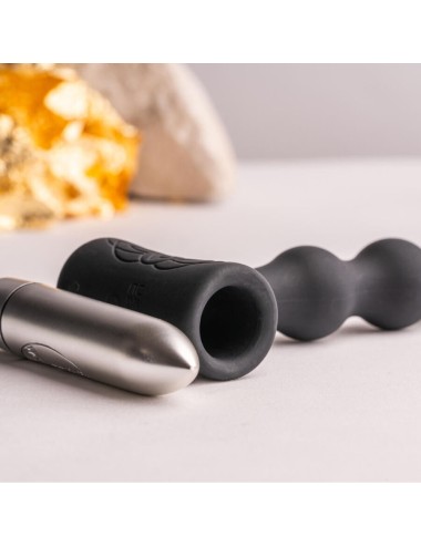 ROCKS-OFF - PETITE SENSATIONS PEARLS PLUG ANAL VIBRADOR PRETO