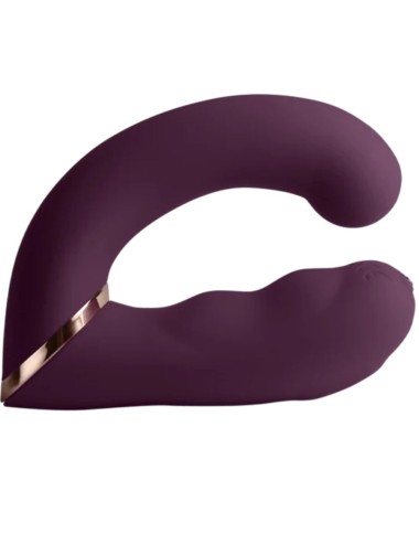 ROCKS-OFF - VIBRADOR DUPLO GEMINI ESTIMULADOR DE CLITÓRIS PONTO G ROXO