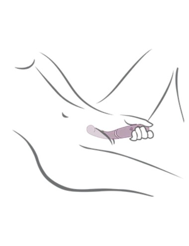 ROCKS-OFF - VIBRADOR DUPLO GEMINI ESTIMULADOR DE CLITÓRIS PONTO G ROXO
