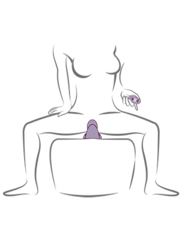 ROCKS-OFF - VIBRADOR RUBY GLOW ROXO PARA SENTAR