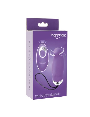 TOYJOY - FELICIDADE MEU ORGASMO EGGSPLODE VIBRADOR ROXO CONTROLE REMOTO