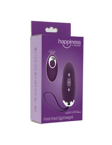 TOYJOY - FELICIDADE KNOCK KNOCK EGGSTAVAGANT VIBRADOR CONTROLE REMOTO ROXO