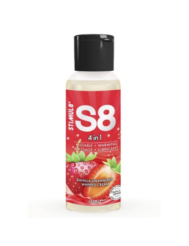 STIMUL8 - S8 LUBRIFICANTE 4 EM 1 DE SOBREMESA DE MORANGO 125 ML