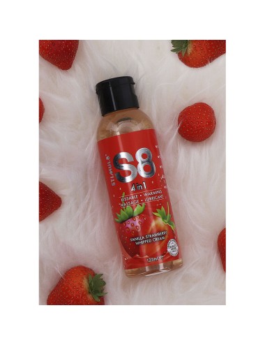 STIMUL8 - S8 LUBRIFICANTE 4 EM 1 DE SOBREMESA DE MORANGO 125 ML