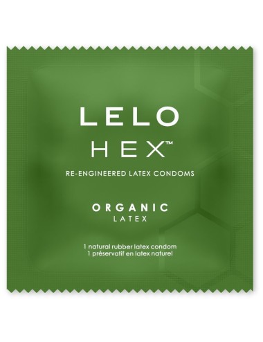 LELO - CAIXA DE PRESERVATIVOS ORGÂNICOS HEX 3 UNIDADES