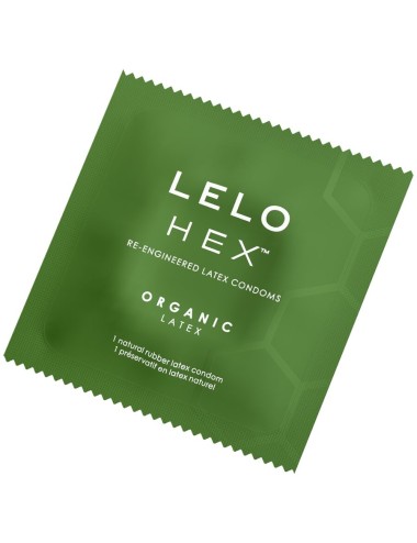 LELO - CAIXA DE PRESERVATIVOS ORGÂNICOS HEX 3 UNIDADES