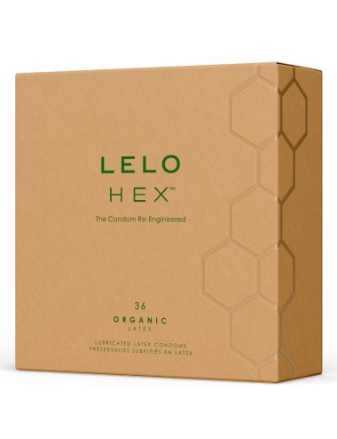 LELO - CAIXA DE PRESERVATIVOS ORGÂNICOS HEX 36 UNIDADES