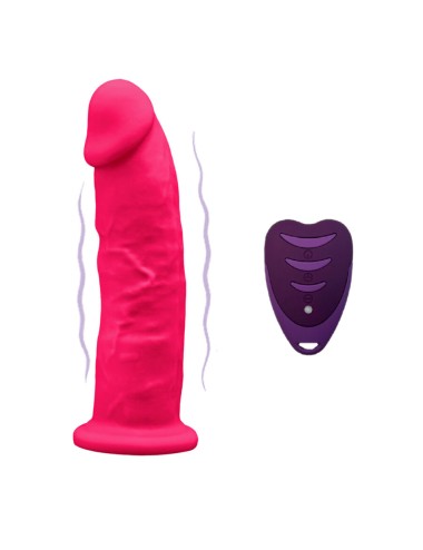 SILEXD - MODELO DE PÊNIS REALISTA 2 ROSA + CONTROLE REMOTO LRS 17 CM