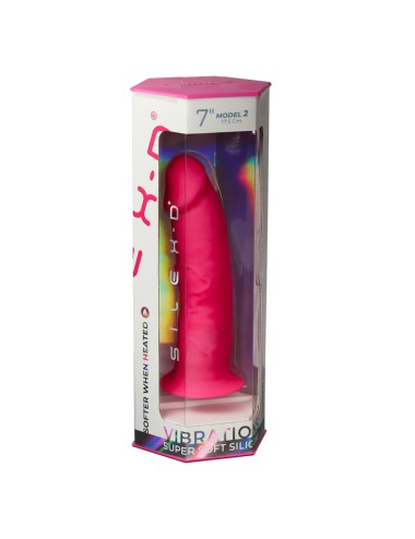 SILEXD - MODELO DE PÊNIS REALISTA 2 ROSA + CONTROLE REMOTO LRS 17 CM