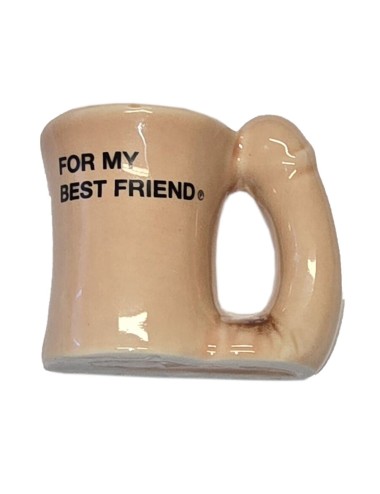 DIABLO PICANTE – CANECA MAGNET DE CERÂMICA COM ALÇA DE PÊNIS “PARA MEU MELHOR AMIGO”
