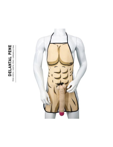 DIABLO PICANTE - AVENTAL DE PÊNIS 3D MUSCULAR E OUSADO