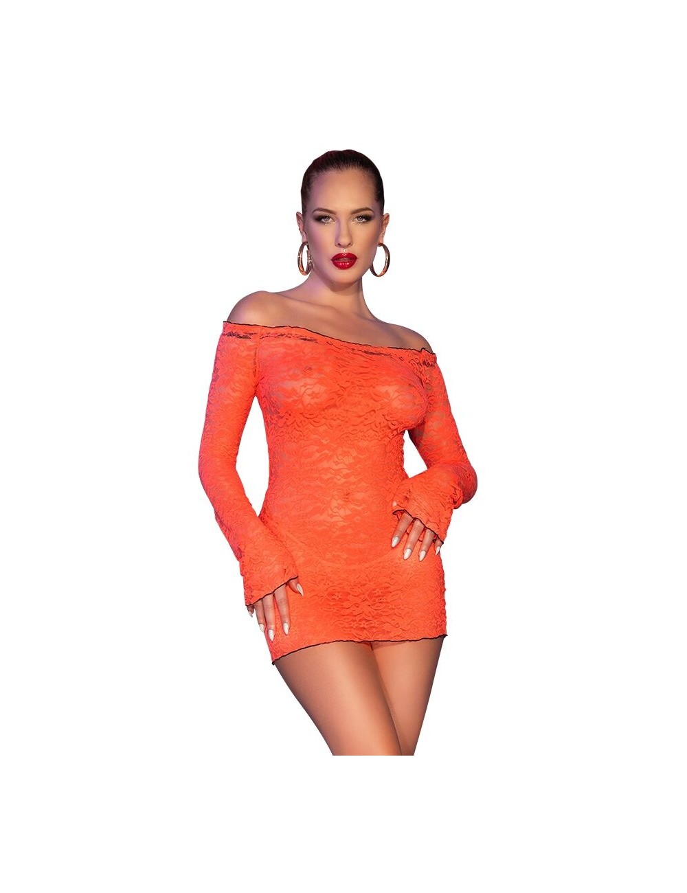 CHILIROSE - CR 4859 MINI VESTIDO LARANJA L CHILIROSE - CR 4859 MINI VESTIDO LARANJA L