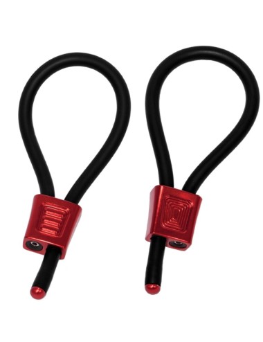 ELECTRASTIM - ANÉIS PENIANOS AJUSTÁVEIS PRESTIGE ELECTRA LOOPS VERMELHOS