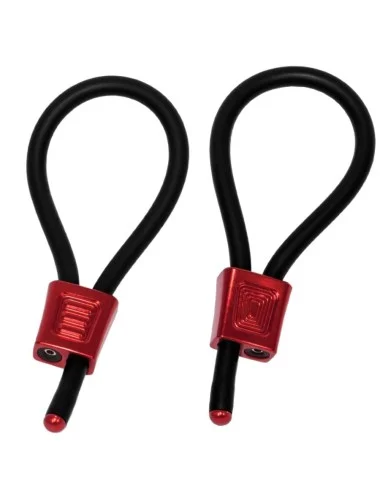 ELECTRASTIM - ANÉIS PENIANOS AJUSTÁVEIS PRESTIGE ELECTRA LOOPS VERMELHOS