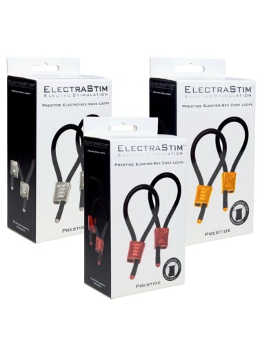ELECTRASTIM - ANÉIS PENIANOS AJUSTÁVEIS PRESTIGE ELECTRA LOOPS VERMELHOS