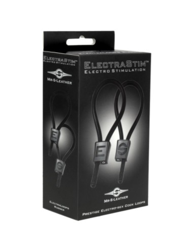 ELECTRASTIM - ANÉIS PENIANOS AJUSTÁVEIS PRESTIGE ELECTRA LOOPS PRETOS