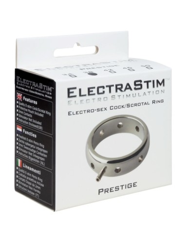 ELECTRASTIM - ANEL PENIANO ELETROMAGNÉTICO DE METAL PRESTIGE 42 MM
