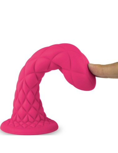 SILEXD - DREAMY DILDO FANTASY SILICONE LÍQUIDO TERMORATIVO FÚCSIA 18,5 CM