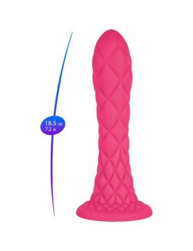 SILEXD - DREAMY DILDO FANTASY SILICONE LÍQUIDO TERMORATIVO FÚCSIA 18,5 CM