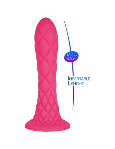SILEXD - DREAMY DILDO FANTASY SILICONE LÍQUIDO TERMORATIVO FÚCSIA 18,5 CM