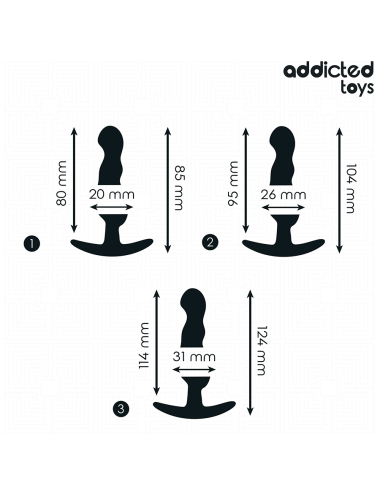 ADDICTED TOYS - CONJUNTO DE 3 PLUG ANAL MODELO 1