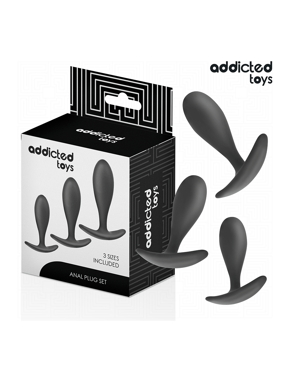 ADDICTED TOYS - CONJUNTO DE 3 PLUG ANAL MODELO 2 ADDICTED TOYS - CONJUNTO DE 3 PLUG ANAL MODELO 2