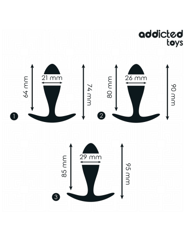 ADDICTED TOYS - CONJUNTO DE 3 PLUG ANAL MODELO 2