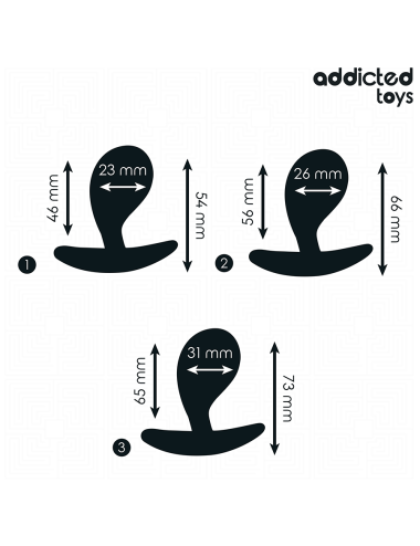 ADDICTED TOYS - CONJUNTO DE 3 PLUG ANAL MODELO 3