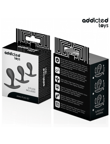 ADDICTED TOYS - CONJUNTO DE 3 PLUG ANAL MODELO 3