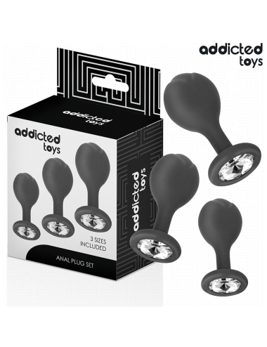ADDICTED TOYS - CONJUNTO DE 3 PLUG ANAL COM JOIA