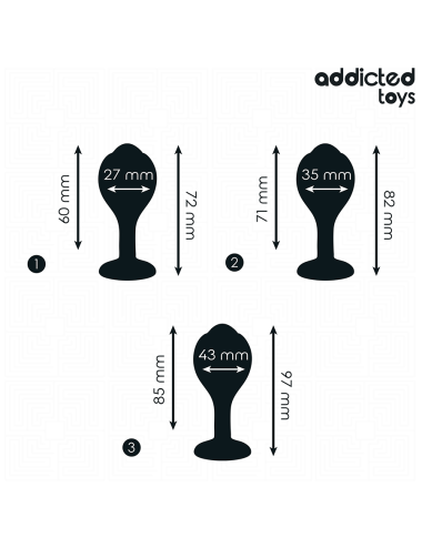 ADDICTED TOYS - CONJUNTO DE 3 PLUG ANAL COM JOIA