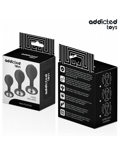 ADDICTED TOYS - CONJUNTO DE 3 PLUG ANAL COM JOIA