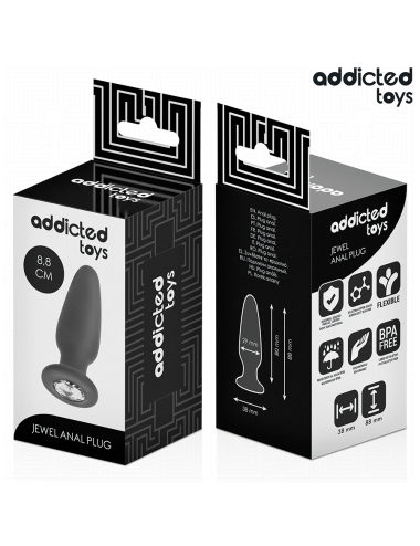 ADDICTED TOYS - PLUG ANAL COM JOIA TAMANHO S 8,8 CM