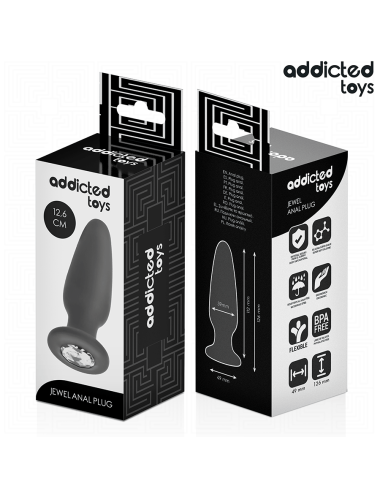 ADDICTED TOYS - PLUG ANAL COM JOIA TAMANHO L 12,6 CM