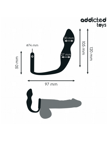 ADDICTED TOYS - PLUG ANAL COM ANEL MODELO 2