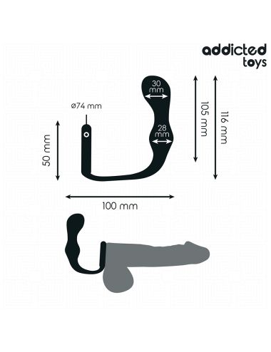 ADDICTED TOYS - PLUG ANAL COM ANEL MODELO 3