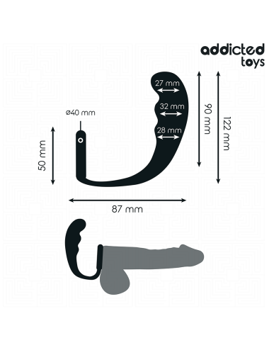 ADDICTED TOYS - PLUG ANAL COM ANEL MODELO 4